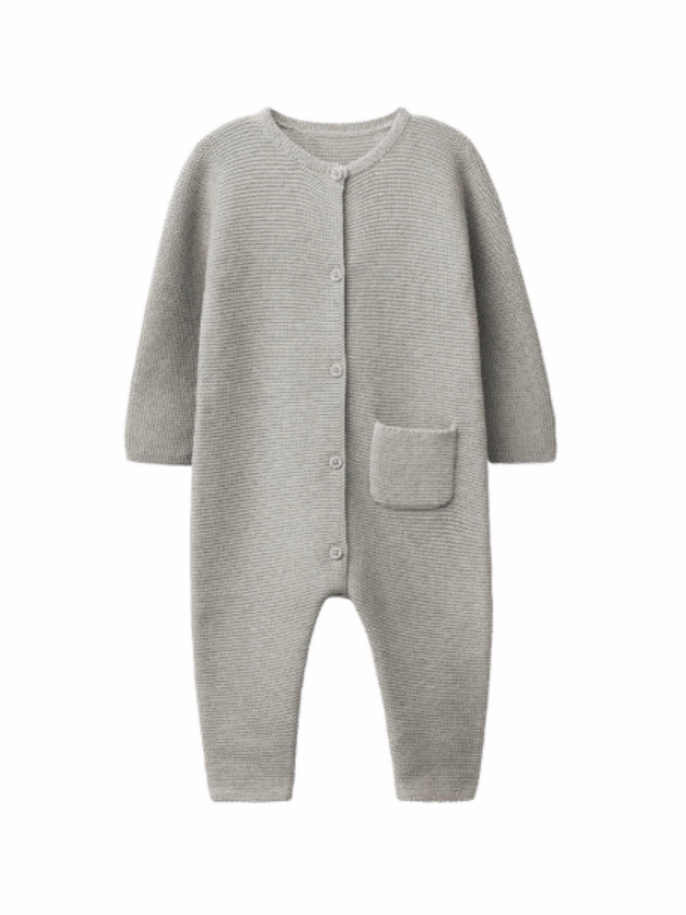 Zara Light Beige Knit Baby Jumpsuit